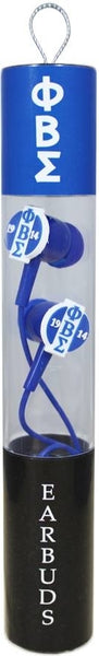 Phi Beta Sigma Greek Beats Performance Ear Buds with Microphone [Blue]