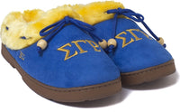 Sigma Gamma Rho Ladies Cozy Slippers [Blue/Gold]