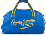 Big Boy Sigma Gamma Rho Divine 9 PU Leather Duffle Bag [Royal Blue - 21.3"W x 13"H x 9.5"D]