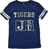 Big Boy Jackson State Tigers Ladies Jersey Tee [Navy Blue]