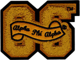 Alpha Phi Alpha 06 Founded Year Chenille Felt Sew-On Patch [Gold - 4" x 4"]