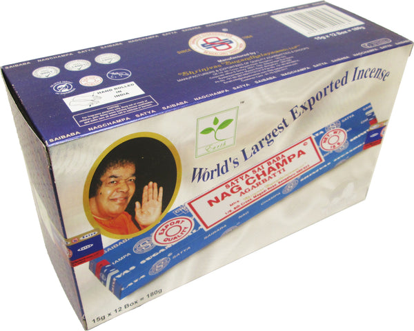 Satya Sai Baba Classic Nag Champa Agarbatti Incense Sticks [Pre-Pack - Brown - 15 grams]