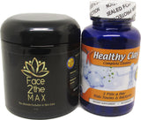 MineCeuticals Healthy Oregon Blue Clay Capsules & Face2theMAX Pack [Blue - 60 Capsules + 8 oz.]