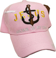 Jesus Anchor of My Life Mens Cap [Pink]