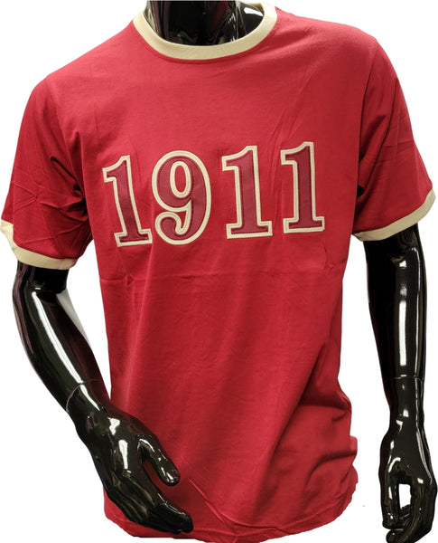 Buffalo Dallas Kappa Alpha Psi 1911 Ringer T-Shirt [Short Sleeve - Crimson Red]
