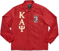 Big Boy Kappa Alpha Psi&reg; Divine 9 Waterproof Mens Coach/Line Jacket [Crimson Red]