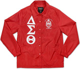 Big Boy Delta Sigma Theta Divine 9 Waterproof Ladies Coach/Line Jacket [Red]