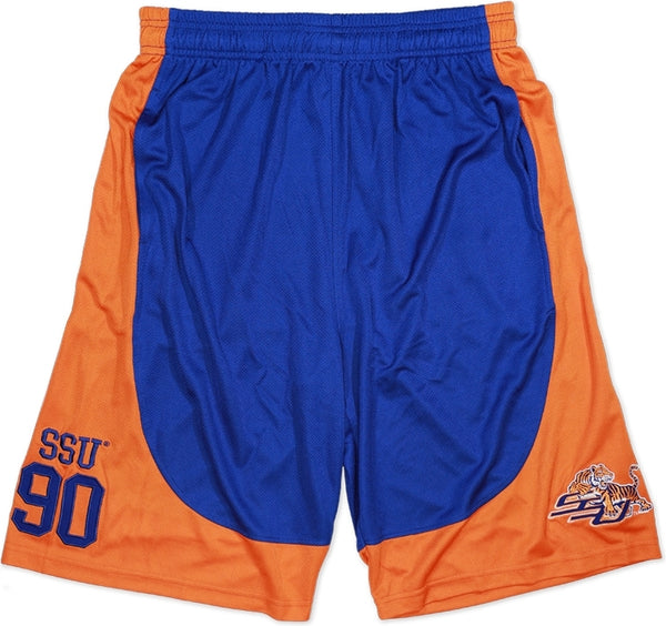 Big Boy Savannah State Tigers S2 Mens Basketball Shorts [Royal Blue]