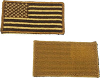 USA Flag Hook And Loop Patch [Khaki/Brown]