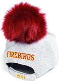 Big Boy District Of Columbia Firebirds S148 Ladies Pom Pom Cap [Crimson Red - Adjustable Size]