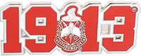 Delta Sigma Theta Crest 1913 Lapel Pin [Silver - 2"]
