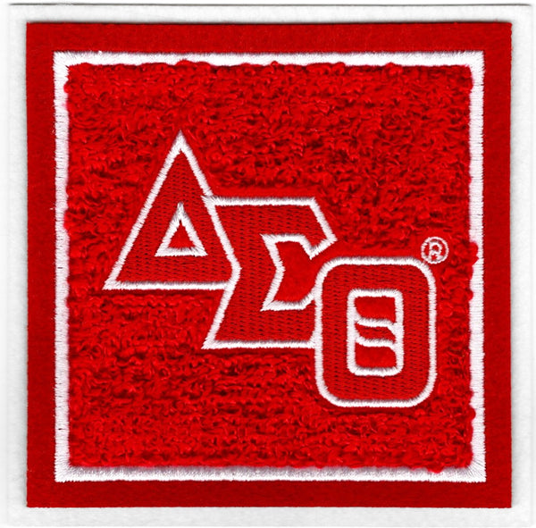 Delta Sigma Theta Square Chenille Sew-On Patch [Red - 4.75"]