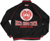 Big Boy Delta Sigma Theta Divine 9 S9 Ladies Twill Racing Jacket [Black]