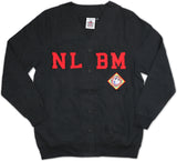 Big Boy Negro League Baseball NLBM Light Weight Ladies Cardigan [Black]