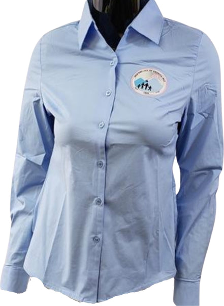 Buffalo Dallas Jack And Jill Of America Button Down Collar Shirt [Blue - Long Sleeve]
