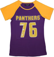 Big Boy Prairie View A&M Panthers Ladies Sequins Patch Tee [Purple]