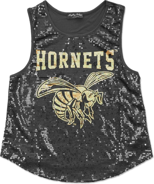 Big Boy Alabama State Hornets S2 Ladies Sequins Tank Top [Black]