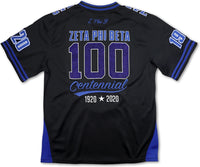 Big Boy Zeta Phi Beta Centennial Divine 9 S14 Ladies Football Jersey [Black]