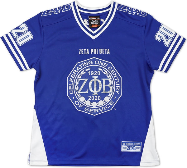 Big Boy Zeta Phi Beta Centennial Divine 9 S14 Ladies Football Jersey [Royal Blue]
