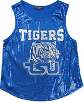 Big Boy Tennessee State Tigers S2 Ladies Sequins Tank Top [Royal Blue]