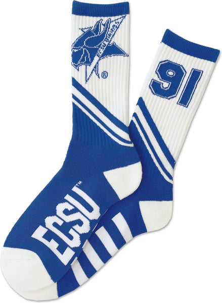 Big Boy Elizabeth City State Vikings S3 Athletic Mens Socks [Royal Blue]