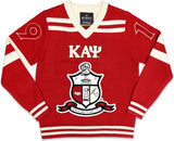 Big Boy Kappa Alpha Psi Divine 9 S4 Mens V-Neck Heavy Sweater [Crimson Red]