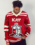 Big Boy Kappa Alpha Psi&reg; Divine 9 S4 Mens V-Neck Heavy Sweater [Crimson Red]