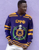 Big Boy Omega Psi Phi Divine 9 S4 Mens V-Neck Heavy Sweater [Purple]