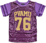 Big Boy Prairie View A&M Panthers S2 Ladies Sequins Tee [Purple]