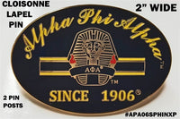 Alpha Phi Alpha Sphinx Since 1906 Oval Lapel Pin [Gold - 2"W]