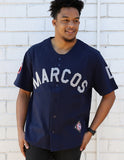Big Boy Dayton Marcos Centennial Heritage Mens Baseball Jersey [Navy Blue]