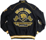 Big Boy Arkansas at Pine Bluff Golden Lions S6 Mens Racing Twill Jacket [Black]