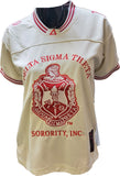 Buffalo Dallas Delta Sigma Theta Crest Football Jersey [Alabaster]