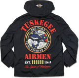 Big Boy Tuskegee Airmen S6 Mens Hooded Windbreaker Jacket [Black]