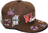 Big Boy Negro League Baseball Commemorative S145 Mens Fitted Cap [Brown - 2X-Large]