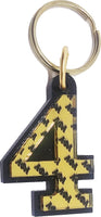 Alpha Phi Alpha Color Mirror Line #4 Keychain [Black/Gold - 3.25"]