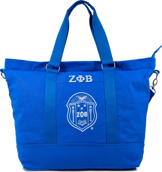 Big Boy Zeta Phi Beta Divine 9 S6 Canvas Tote Bag [Royal Blue]