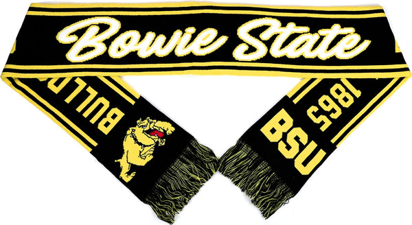 Big Boy Bowie State Bulldogs S6 Knit Scarf [Black]