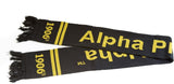 Alpha Phi Alpha Fraternity Mens Knit Scarf [Black - 65"L x 6.5"W]