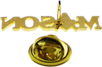 Mason Symbol In Letters Lapel Pin [Gold - 1"]
