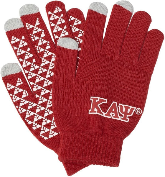 Kappa Alpha Psi Knit Texting Gloves [Red]