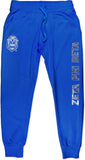 Big Boy Zeta Phi Beta Divine 9 S2 Sequin Womens Jogger Sweatpants [Royal Blue]