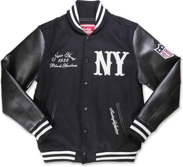 Big Boy New York Black Yankees NLBM Heritage Collection Mens Wool Jacket [Black]