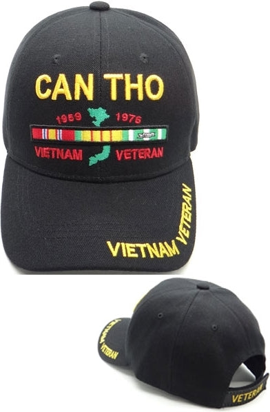Can Tho Vietnam Veteran M2 Mens Cap [Black - Adjustable Size]