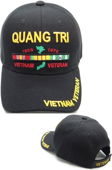 Quang Tri Vietnam Veteran M2 Mens Cap [Black - Adjustable Size]