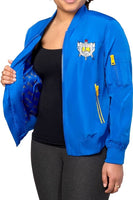 Sigma Gamma Rho Satin Ladies Bomber Jacket [Blue]