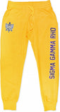 Big Boy Sigma Gamma Rho Divine 9 S2 Sequin Womens Jogger Sweatpants [Gold]