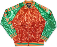 Big Boy Florida A&M Rattlers S3 Ladies Sequins Jacket [Orange]