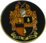 Alpha Phi Alpha Shield Round Car Badge [Gold - 2.75"]