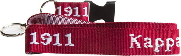 Kappa Alpha Psi&reg; Classic Woven Embroidered Lanyard [Red/White]